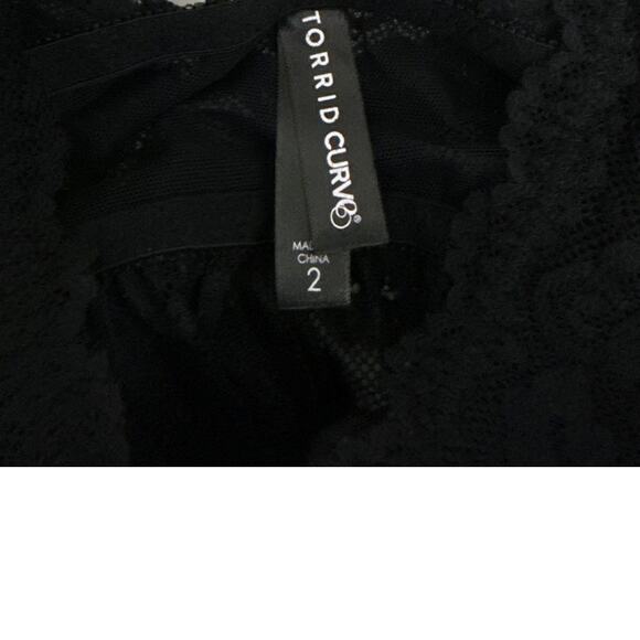 Torrid Curves Black Dainty Feminine Lace Babydoll Sexy Nighty Lingerie Size 2 - Picture 4 of 4